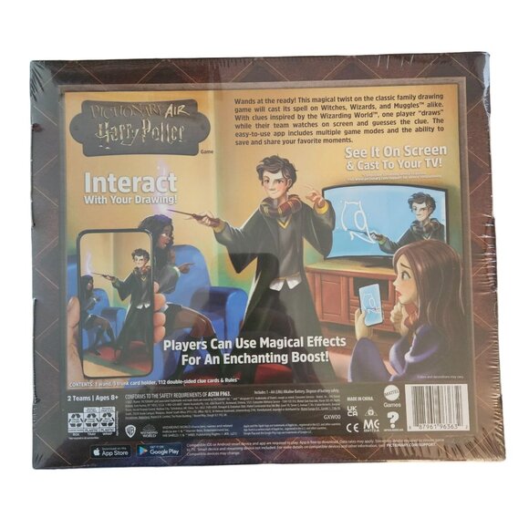 Mattel Pictionary Air Harry Potter Magical Drawing TV Game Wizarding World - Picture 2 of 6